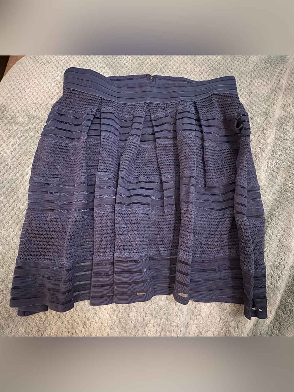 torrid Navy Textured Striped Skater Skirt sz 2